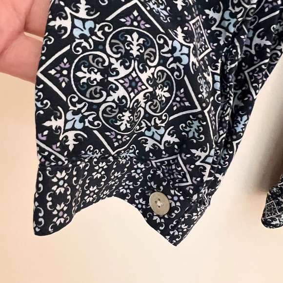 J Jill Womens Long Sleeve Tunic Top Geometric Print V Neck Size XL - Picture 6 of 11